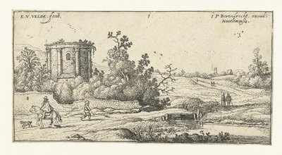Paysage avec ruine d