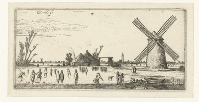 Patineurs sur glace près d