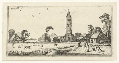 Promeneurs sur un chemin près de Spaarnwoude - Esaias van de Velde