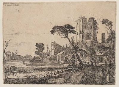 Deux moines sur un chemin - Esaias van den Velde I