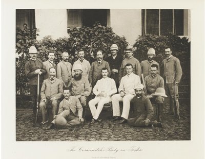 Tsarévitch Nicolas Alexandrovitch de Russie visitant l