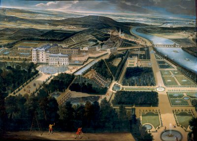 Vue générale du château et des jardins de Saint-Cloud - Etienne Allegrain