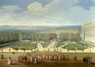 Promenade de Louis XIV dans les jardins de Versailles - Etienne Allegrain