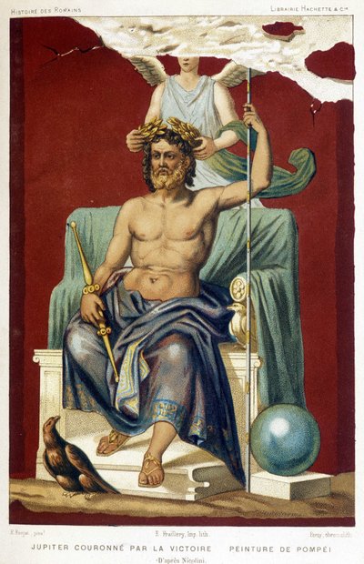 Jupiter (Zeus) couronné par la Victoire - d
