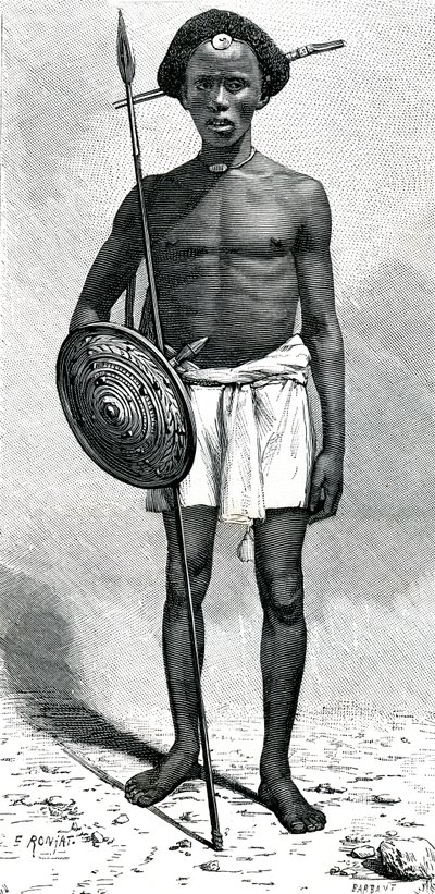 Guerrier somalien du clan Ouadan - Etienne Antoine Eugene Ronjat