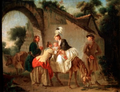 Adieu à la nourrice, 1777 - Etienne Aubry