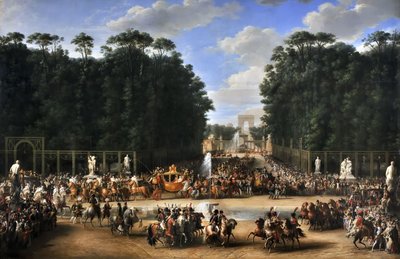 Le cortège nuptial de Napoléon Ier et Marie-Louise traversant le Jardin des Tuileries le 2 avril - Etienne Barthelemy Garnier