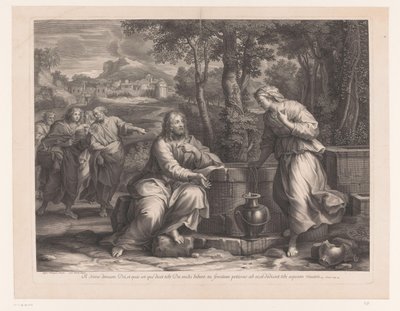 Christ et la femme samaritaine au puits - Etienne Baudet