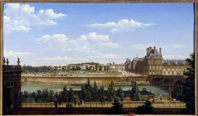 Le jardin et le palais des Tuileries, vus du Quai d