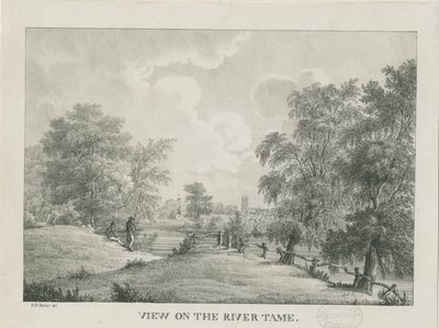 Tamworth - La rivière Tame : lithographie, nd [1796-1865] - Etienne Bruno Hamel