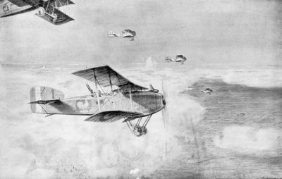 Escadron français de bombardiers diurnes au-dessus d