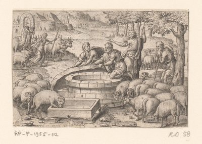 Jacob soulève la pierre du puits - Etienne Delaune