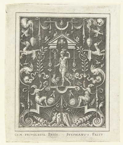Mercure (Vlakdecoraties met godenfiguren in een omlijsting van grotesken) - Etienne Delaune