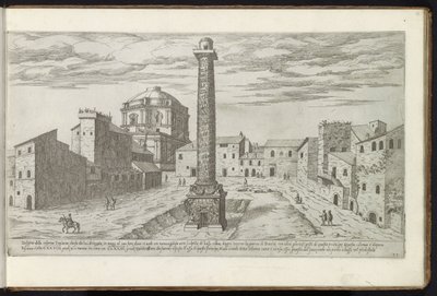 Forum de Trajan avec la Colonne de Trajan à Rome - Etienne Duperac