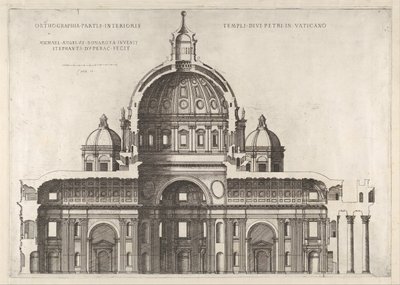 Speculum Romanae Magnificentiae: Section longitudinale montrant l