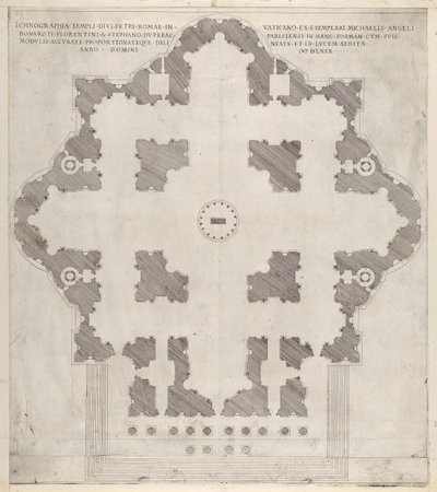 Speculum Romanae Magnificentiae : Plan de Saint-Pierre, 1569 - Etienne Duperac