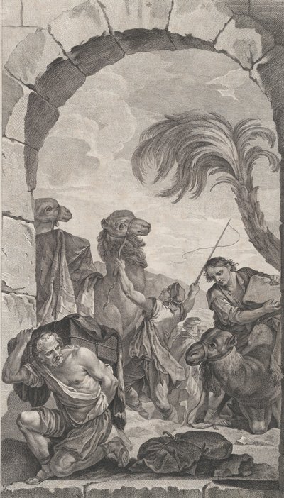 La Chapelle des Enfants-Trouvés à Paris : La Suite des rois mages : chameliers et porteur..., 1756 - Etienne Fessard