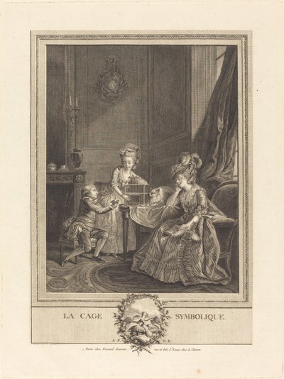 La cage symbolique - Etienne Fessard after Charles Lepeintre