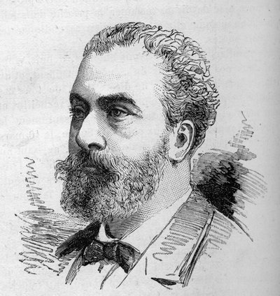 Portrait de David Raynal (1840-1903), homme politique français. Gravure par Bocour dans « Le Monde Illustré » n°1287 du 26 novembre - Etienne Gabriel Bocourt