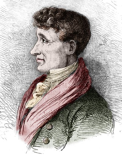Portrait de Joseph Joubert (1754-1824), écrivain français. Gravure par Bocour dans « Le Magasin pittoresque » - Etienne Gabriel Bocourt