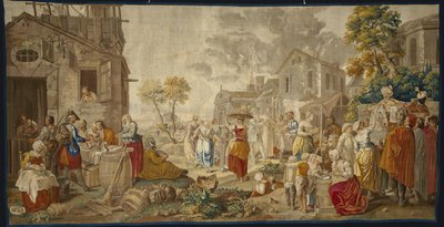 Le Marché en Plein Air, des Fêtes Villageoises, 1775-89 - Étienne Jeaurat