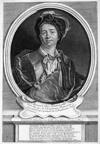 Bernard Le Bovier de Fontenelle, auteur français - Etienne Jehandier (after) Desrochers