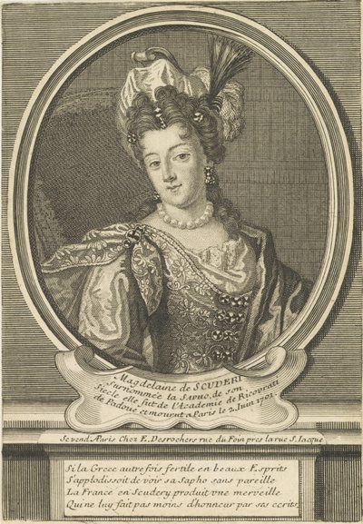 Portrait de Madeleine de Scudéry 1607-1701, vers 1710 - Etienne Jehandier Desrochers