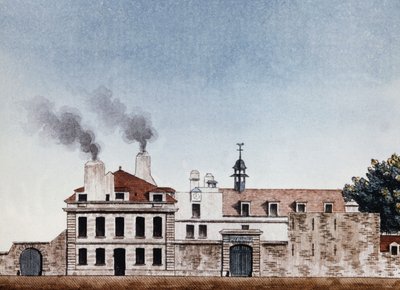 Hôpital Necker en 1818 - vignette gravée par J.E. Thierry, Archives de l