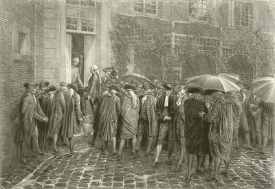 Le Tiers État se réfugie dans la salle du Jeu de Paume (gravure) - Etienne Lucien Melingue