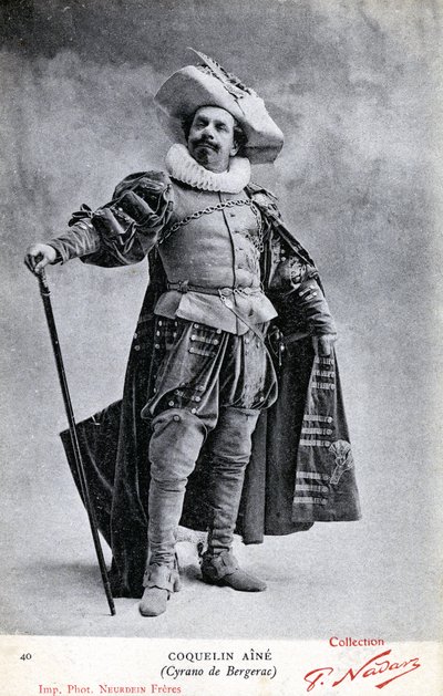 Constant Coquelin alias Coquelin aîné (1841 - 1909) en costume de Cyrano de Bergerac - Etienne Neurdein