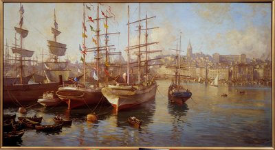 Orange balacelles (Vue du port de Marseille) - Etienne Philippe Martin
