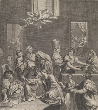 La naissance de la Vierge (détail) - Etienne Picart