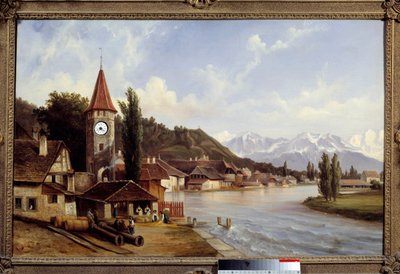 Vue du village de Thun en Suisse - Etienne Raffort