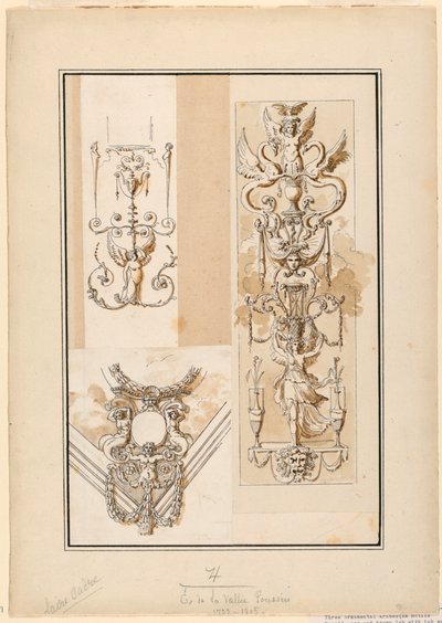 Design pour motifs arabesques ornementaux - Etienne de Lavallee Poussin