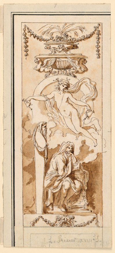 Conception pour un panneau peint - Etienne de Lavallee Poussin