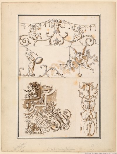Cinq Motifs pour Arabesques Ornementales - Etienne de Lavallee Poussin