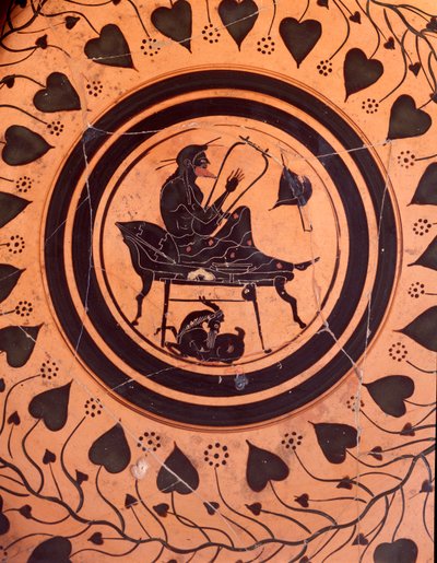 Un joueur de lyre - Figure noire d