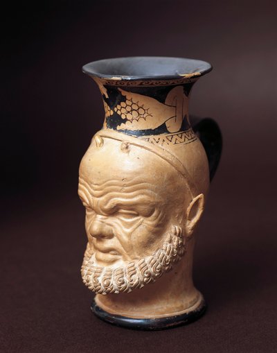 Civilisation étrusque, Vase avec visage de Silène - Etruscan