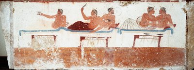 Art étrusque : scène de banquet - Etruscan