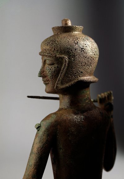 Civilisation étrusque : statuette de guerrier en bronze - Etruscan