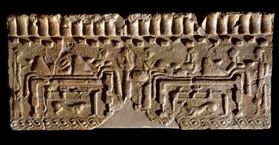 Civilisation étrusque : frise en terre cuite ornée d