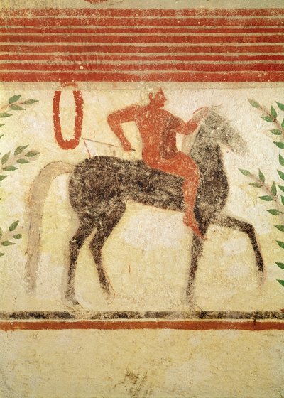 Cavalier, côté gauche, de la Tombe du Baron, vers 500 av. J.-C. - Etruscan