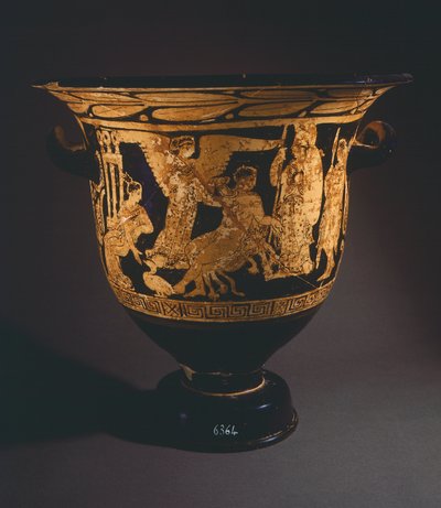 Cratère (grand vase) par le Peintre de Nepi. Poterie à figures rouges de Corchiano (Latium). Civilisation étrusque, IVe siècle av. J.-C. - Etruscan