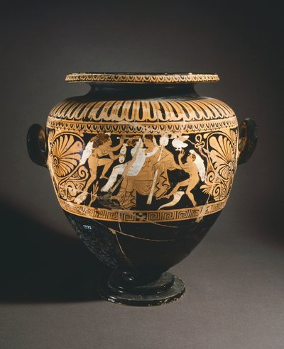Stamnos (vase de stockage de liquide). Céramique à figures rouges de Porano (Ombrie). Civilisation étrusque, IVe siècle av. J.-C. - Etruscan