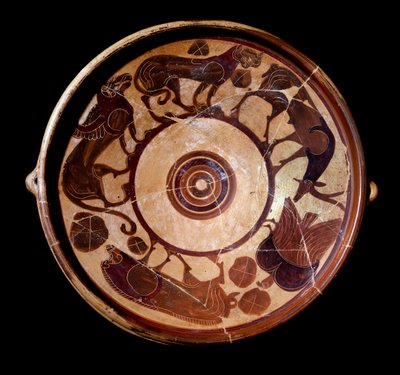 Plaque en terre cuite représentant des animaux, 600-590 av. J.-C. - Etruscan