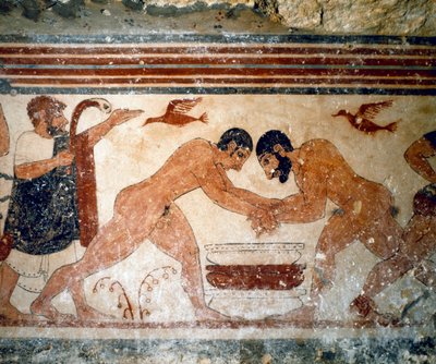 Deux lutteurs. (détail) - Etruscan