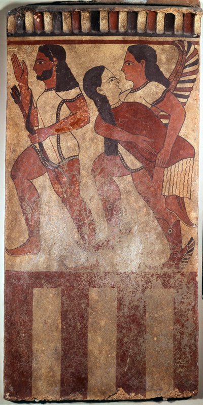 Art étrusque : Plaque en terre cuite peinte appelée Plaque Campana - Etruscan Etruscan