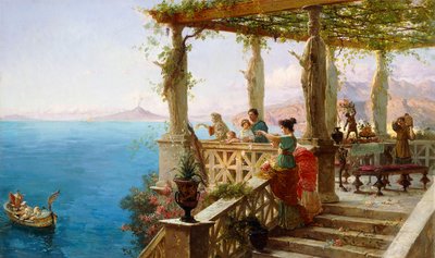 Le départ du maître de maison - Ettore Forti