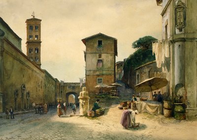 Via dei Penitenzieri à Rome, de la série Roma sparita - Ettore Roesler Franz