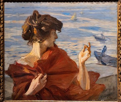 Sur le quai à Venise - Ettore Tito